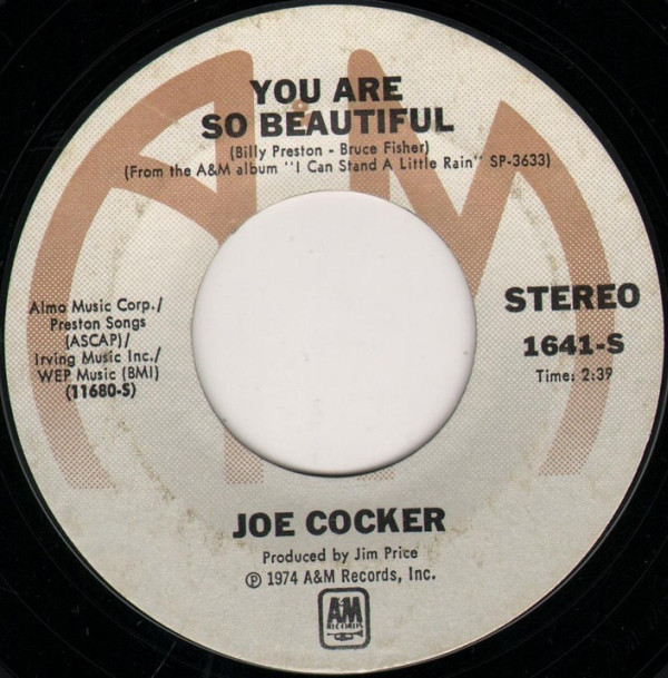 Accords et paroles You Are so Beautiful Joe Cocker