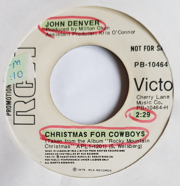 Accords et paroles Christmas For Cowboys John Denver