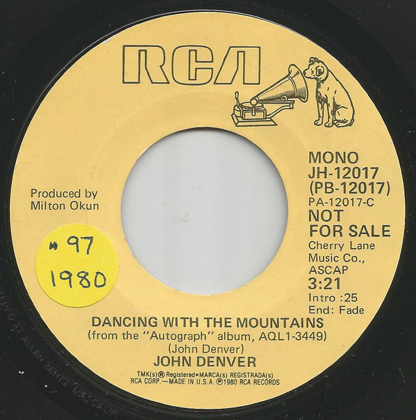 Accords et paroles Dancing With The Mountains John Denver