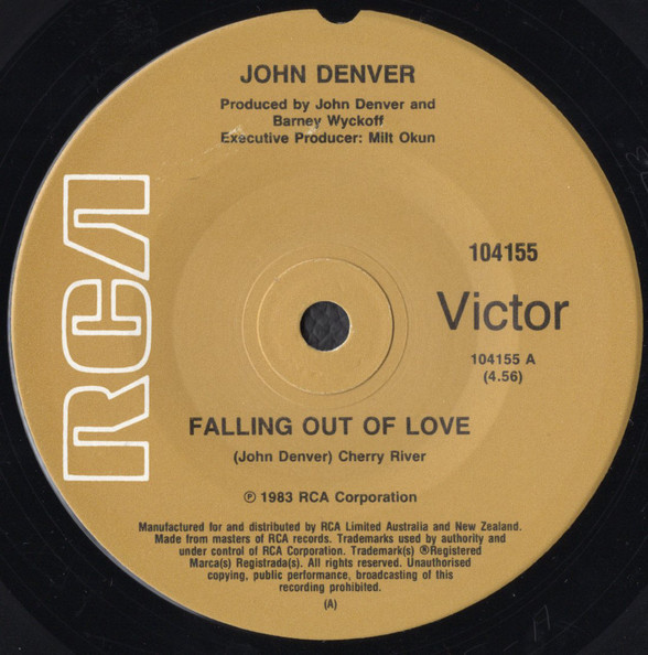 Accords et paroles Falling Out Of Love John Denver