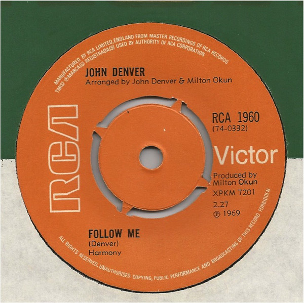 Accords et paroles Follow Me John Denver