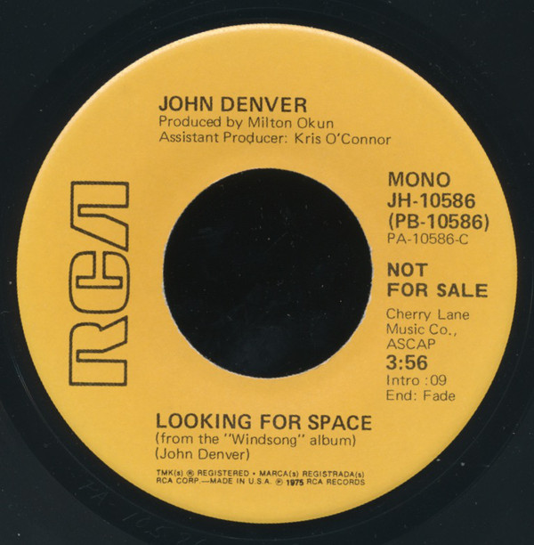 Accords et paroles Looking For Space John Denver