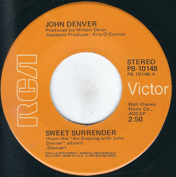 Accords et paroles Sweet Surrender John Denver