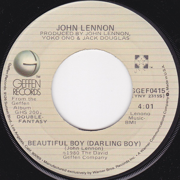 Accords et paroles Beautiful Boy (Darling Boy) John Lennon