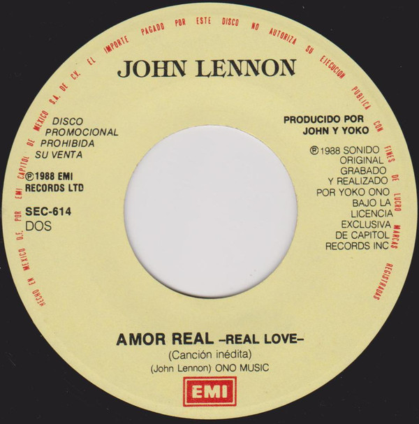 Accords et paroles Real Love John Lennon