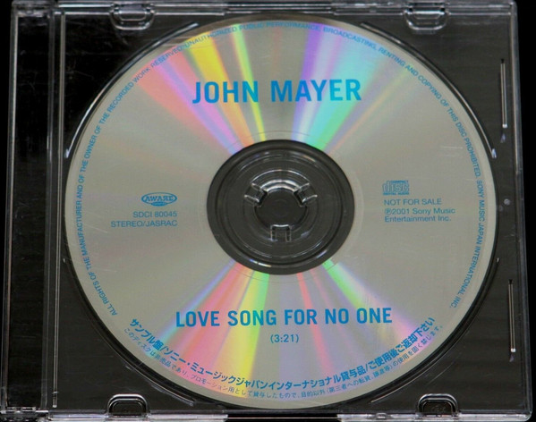 Accords et paroles Love Song For No One John Mayer