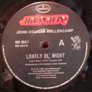 Accords et paroles Lonely Ol' Night John Mellencamp
