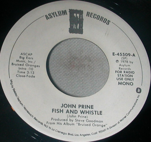 Accords et paroles Fish And Whistle John Prine