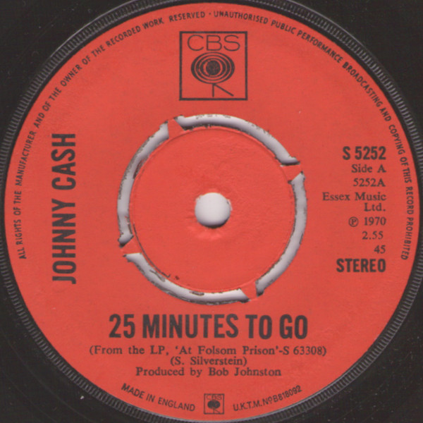 Accords et paroles 25 Minutes to Go Johnny Cash