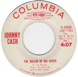 Accords et paroles Ballad of Ira Hayes Johnny Cash