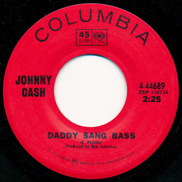 Accords et paroles Daddy Sang Bass Johnny Cash