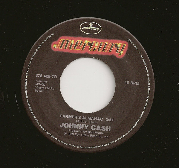 Accords et paroles Farmers Almanac Johnny Cash