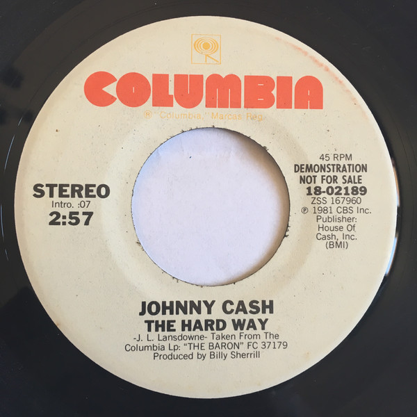 Accords et paroles The Hard Way Johnny Cash