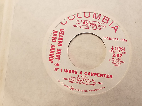 Accords et paroles If I Were A Carpenter Johnny Cash
