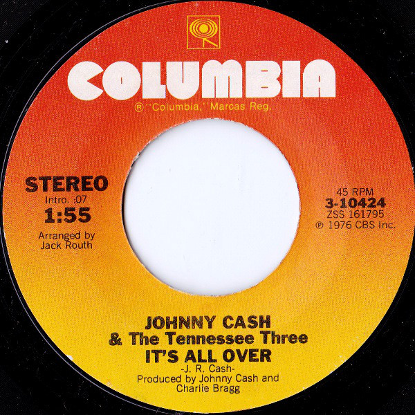 Accords et paroles Its All Over Johnny Cash