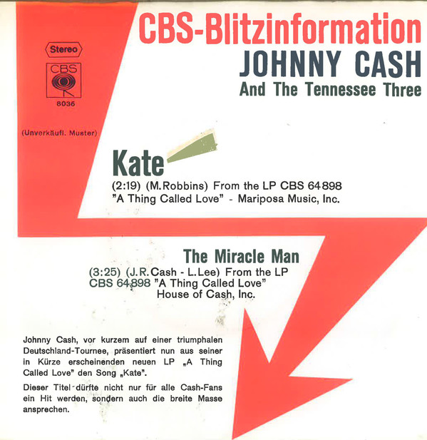 Accords et paroles Kate Johnny Cash