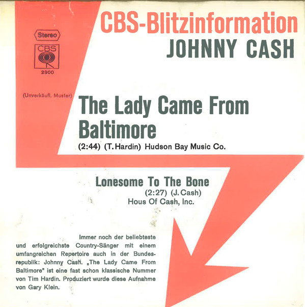 Accords et paroles The Lady Came From Baltimore Johnny Cash