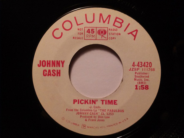 Accords et paroles Pickin Time Johnny Cash