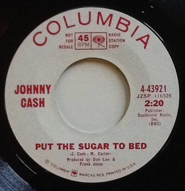 Accords et paroles Put The Sugar To Bed Johnny Cash