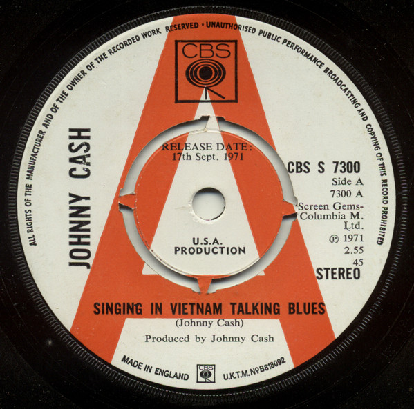 Accords et paroles Singing In Vietnam Talking Blues Johnny Cash