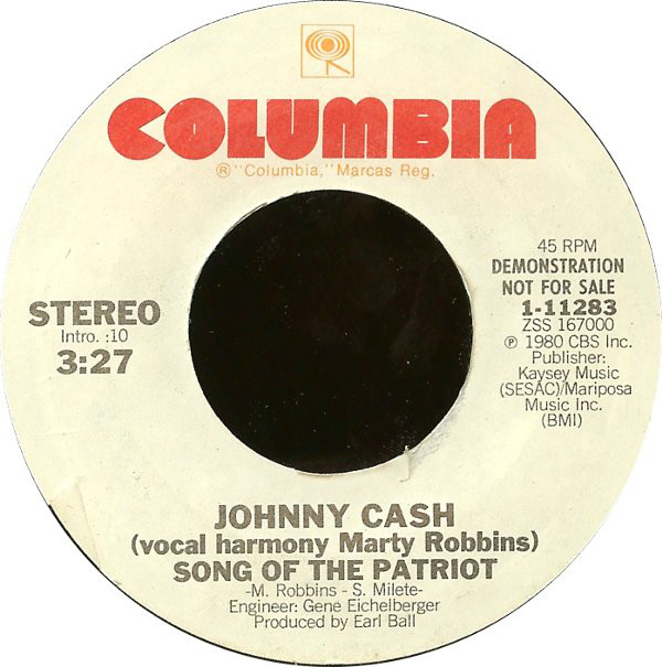 Accords et paroles Song Of The Patriot Johnny Cash