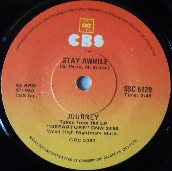 Accords et paroles Stay Awhile Journey