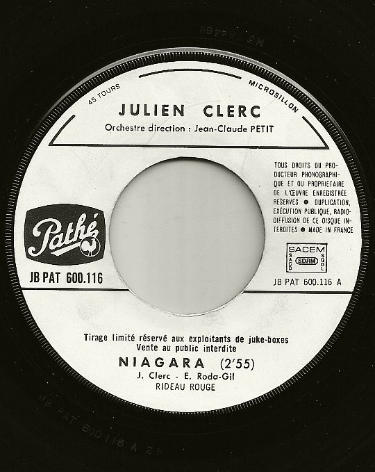 Accords et paroles La fille de la véranda Julien Clerc