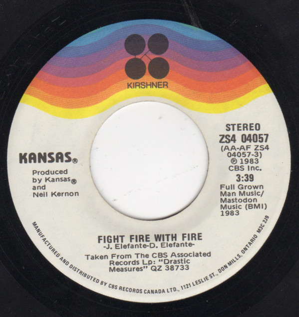 Accords et paroles Fight Fire With Fire Kansas
