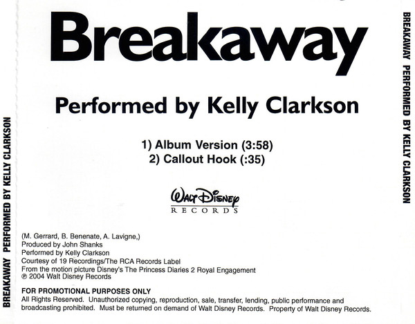 Accords et paroles Breakaway Kelly Clarkson