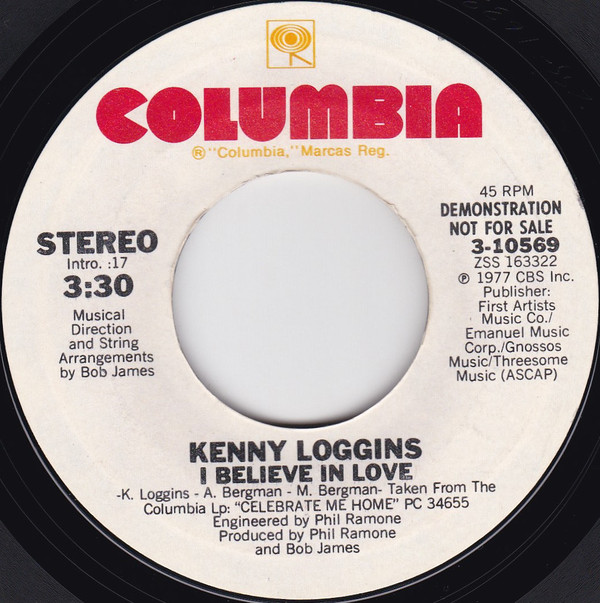 Accords et paroles I Believe In Love Kenny Loggins