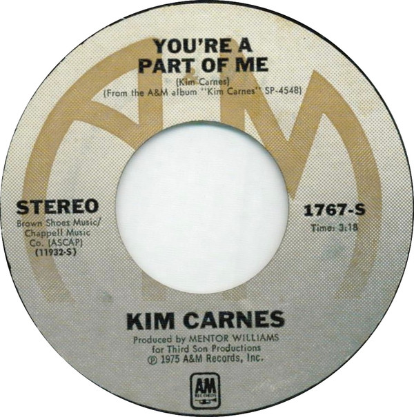 Accords et paroles Youre A Part Of Me Kim Carnes