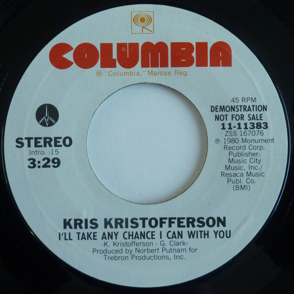 Accords et paroles Ill Take Any Chance I Can With You Kris Kristofferson