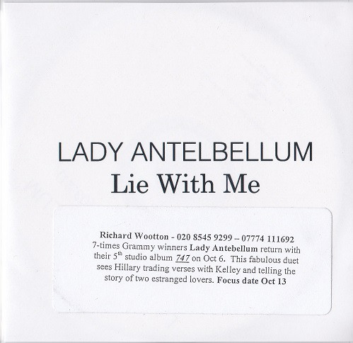 Accords et paroles Lie With Me Lady Antebellum