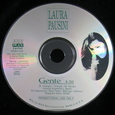 Accords et paroles Gente Laura Pausini