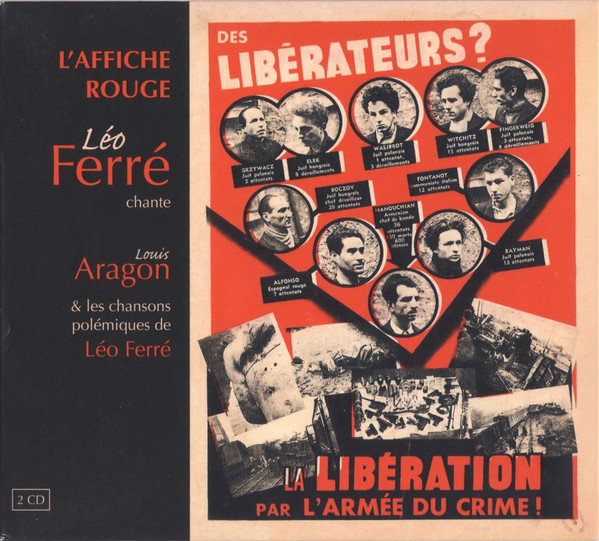 Accords et paroles Laffiche Rouge Léo Ferré