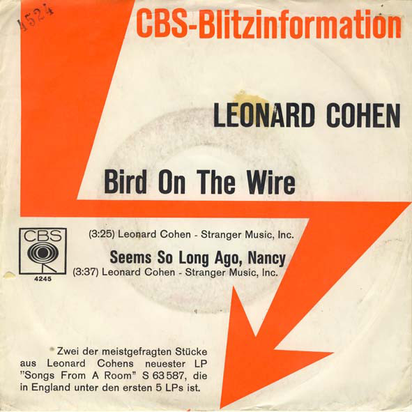 Accords et paroles Bird on the Wire Leonard Cohen