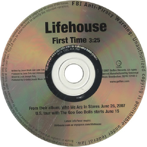 Accords et paroles First Time Lifehouse