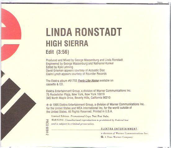 Accords et paroles High sierra Linda Ronstadt