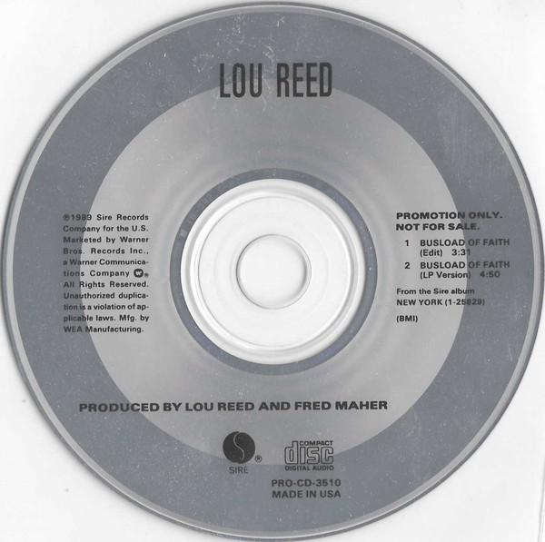 Accords et paroles Busload Of Faith Lou Reed