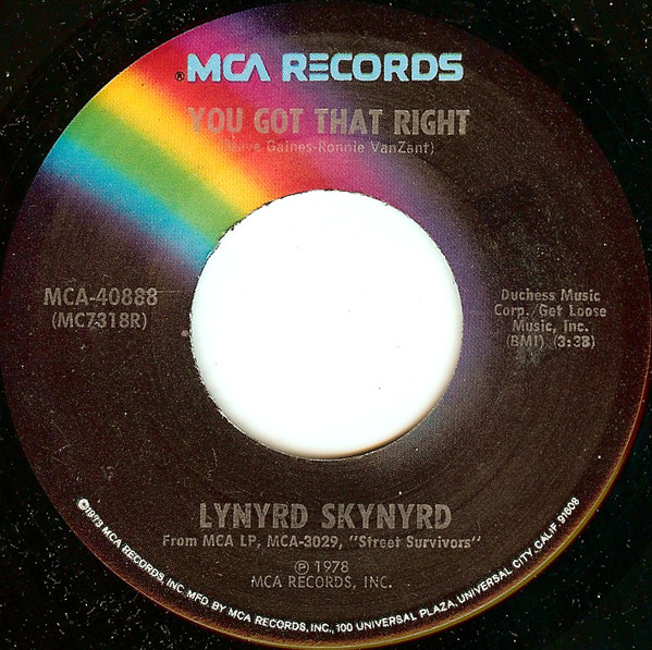 Accords et paroles You Got That Right Lynyrd Skynyrd