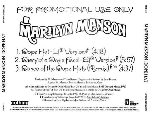 Accords et paroles Dope Hat Marilyn Manson