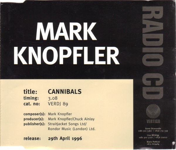 Accords et paroles Cannibals Mark Knopfler