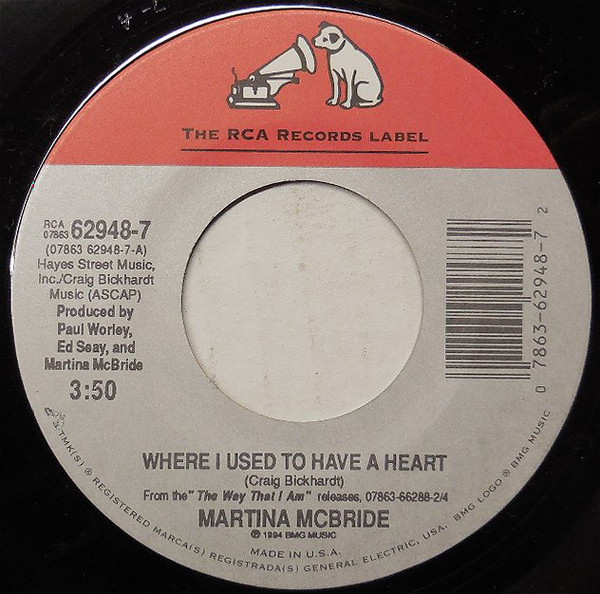 Accords et paroles Where I Used to Have a Heart Martina McBride