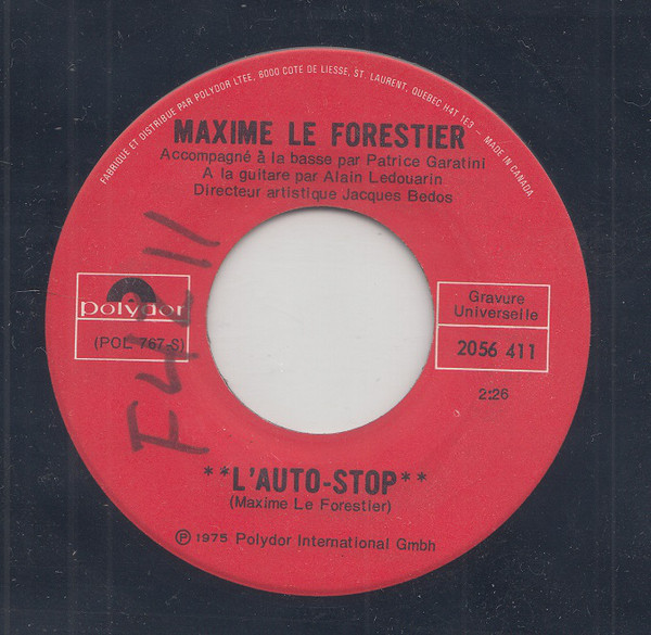 Accords et paroles L'auto stop Maxime Le Forestier