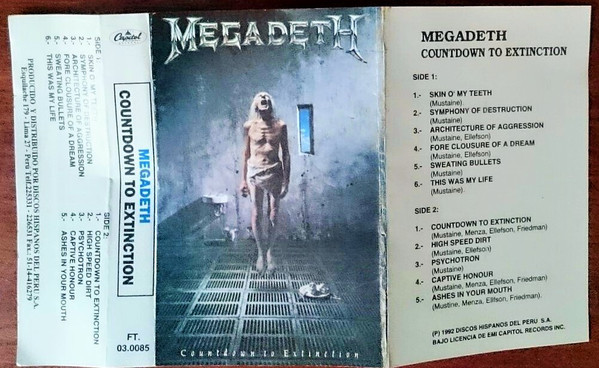 Accords et paroles Countdown To Extinction Megadeth