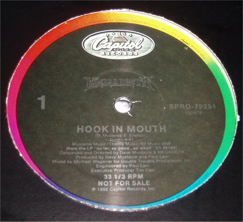 Accords et paroles Hook In Mouth Megadeth