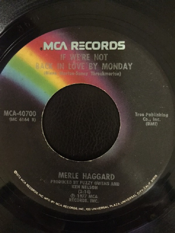 Accords et paroles Back In Love By Monday Merle Haggard