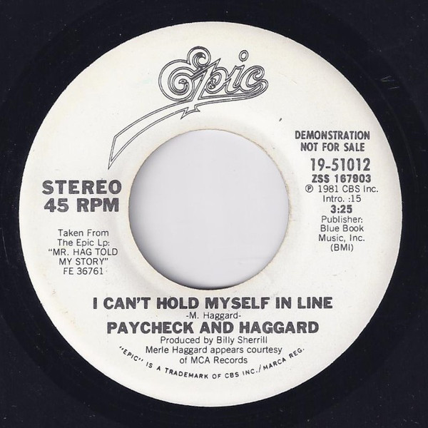 Accords et paroles I Can't Hold Myself In Line Merle Haggard