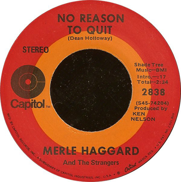 Accords et paroles No Reason To Quit Merle Haggard
