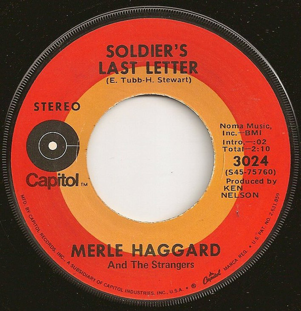 Accords et paroles Soldiers Last Letter Merle Haggard